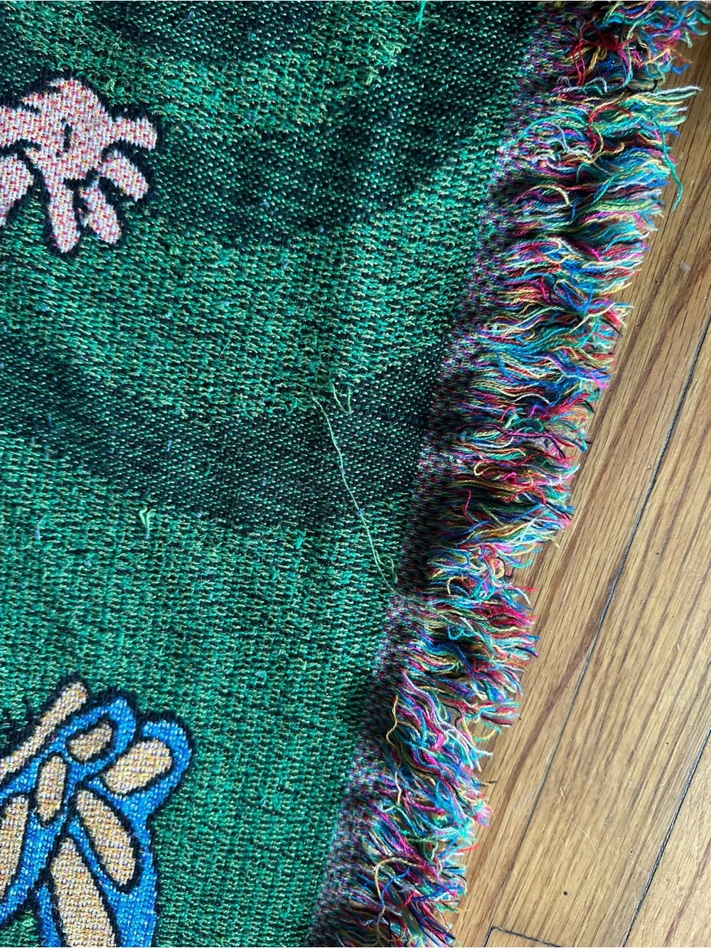 Rugrats Character Group Woven Tapestry Cotton Blend Fringed Throw Blanket